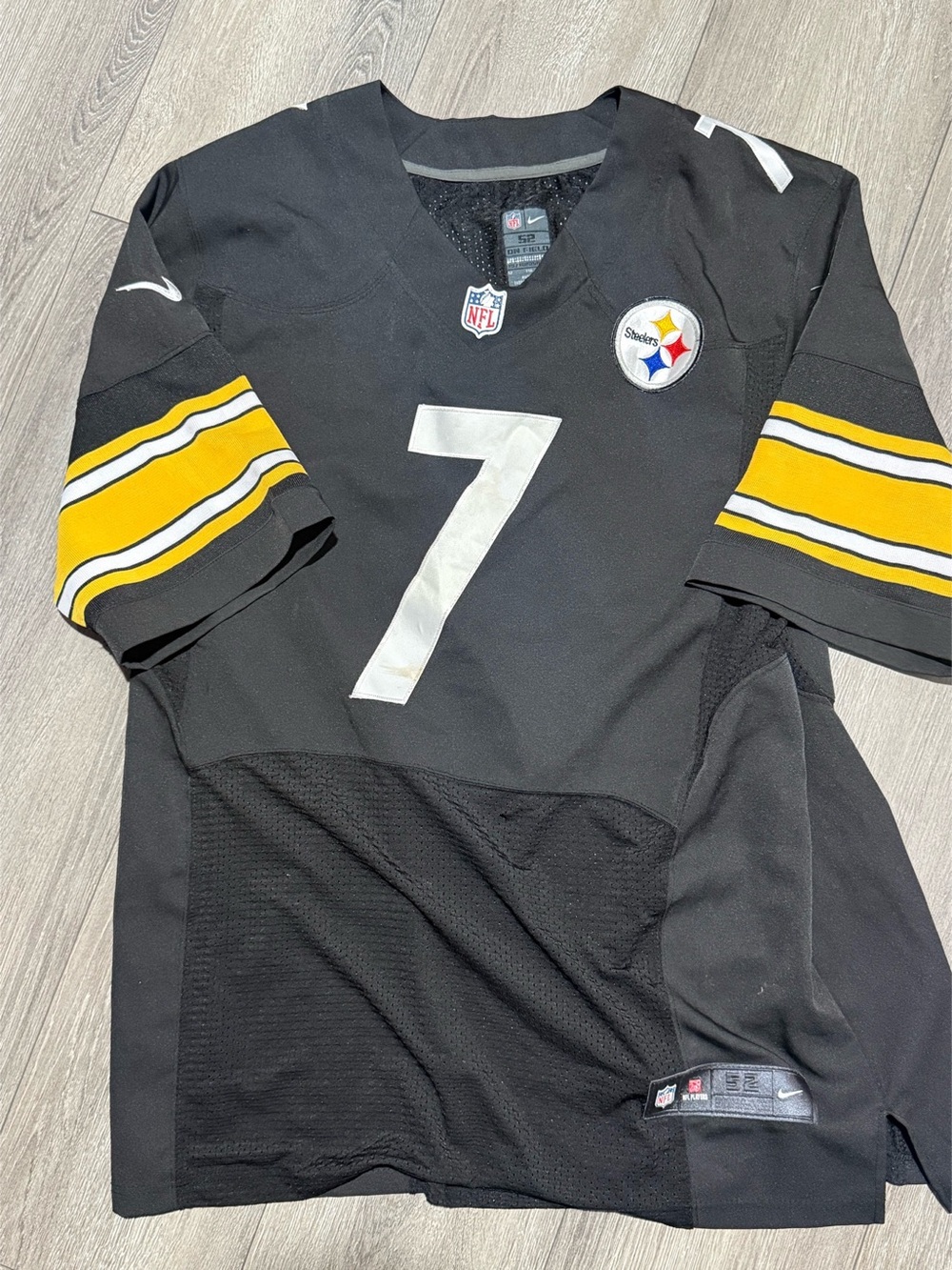 Nike Pittsburgh Steelers Ben Roethlisberger #7 Nike On-Field Game Jersey Black &